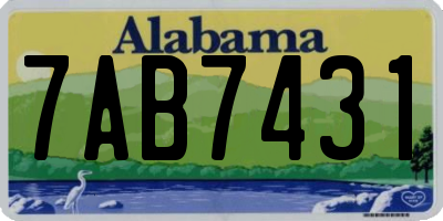 AL license plate 7AB7431