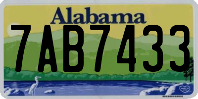 AL license plate 7AB7433