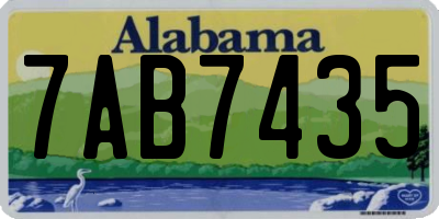 AL license plate 7AB7435