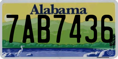 AL license plate 7AB7436