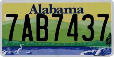 AL license plate 7AB7437
