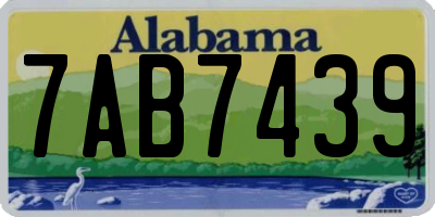 AL license plate 7AB7439