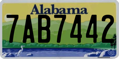 AL license plate 7AB7442