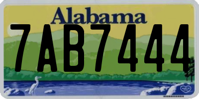 AL license plate 7AB7444