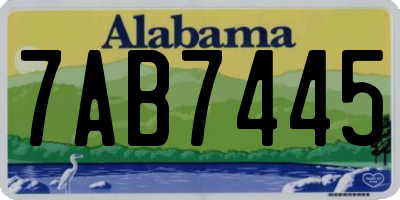 AL license plate 7AB7445