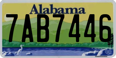AL license plate 7AB7446
