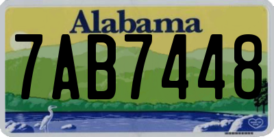 AL license plate 7AB7448