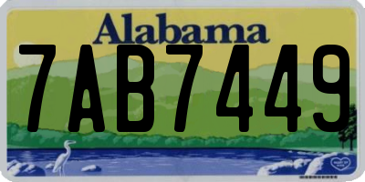 AL license plate 7AB7449