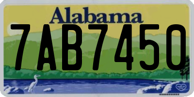 AL license plate 7AB7450