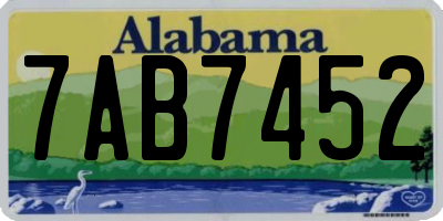 AL license plate 7AB7452