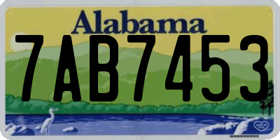 AL license plate 7AB7453