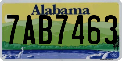 AL license plate 7AB7463