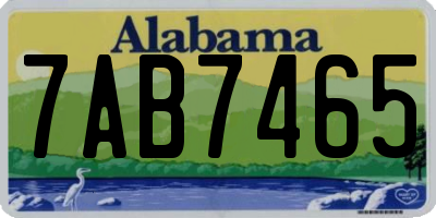 AL license plate 7AB7465