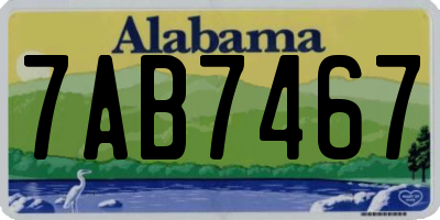 AL license plate 7AB7467