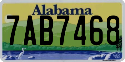 AL license plate 7AB7468