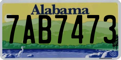 AL license plate 7AB7473
