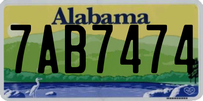 AL license plate 7AB7474