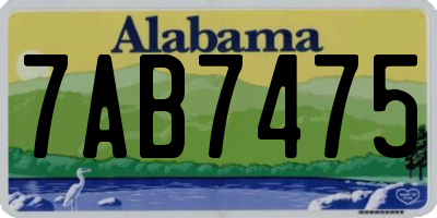 AL license plate 7AB7475