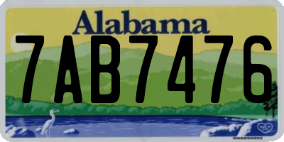 AL license plate 7AB7476