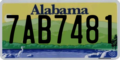 AL license plate 7AB7481