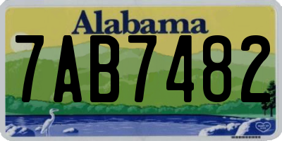 AL license plate 7AB7482
