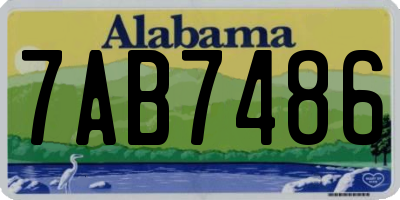 AL license plate 7AB7486