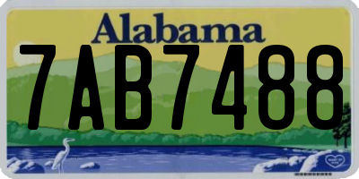 AL license plate 7AB7488