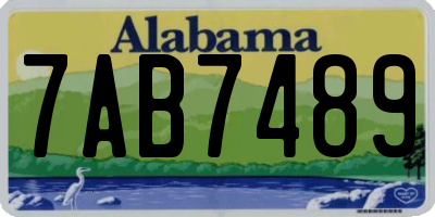 AL license plate 7AB7489