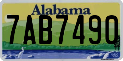 AL license plate 7AB7490
