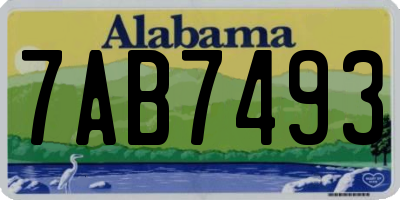 AL license plate 7AB7493