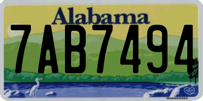AL license plate 7AB7494