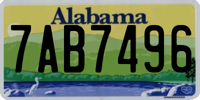 AL license plate 7AB7496