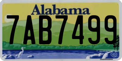 AL license plate 7AB7499