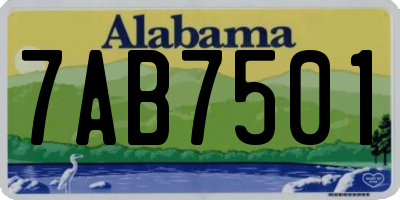 AL license plate 7AB7501