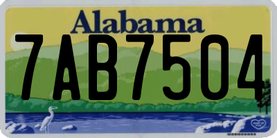 AL license plate 7AB7504
