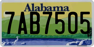 AL license plate 7AB7505