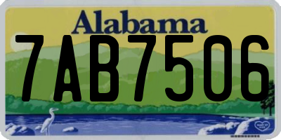 AL license plate 7AB7506
