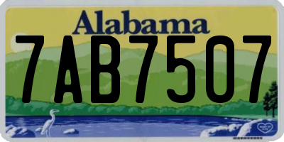 AL license plate 7AB7507