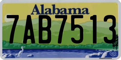 AL license plate 7AB7513