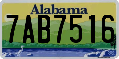 AL license plate 7AB7516