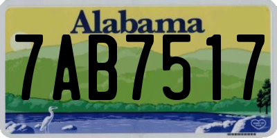 AL license plate 7AB7517
