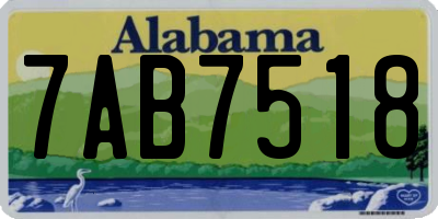 AL license plate 7AB7518