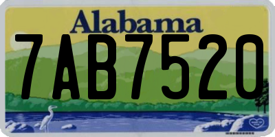 AL license plate 7AB7520