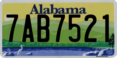AL license plate 7AB7521