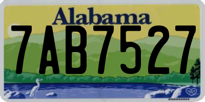 AL license plate 7AB7527
