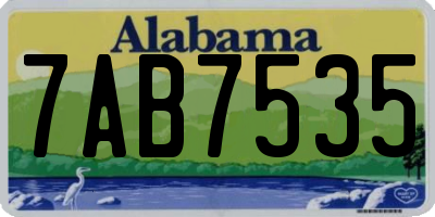 AL license plate 7AB7535