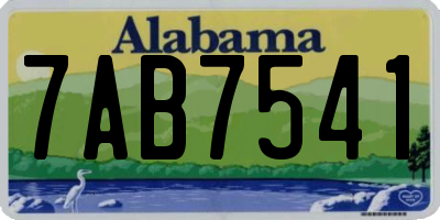 AL license plate 7AB7541