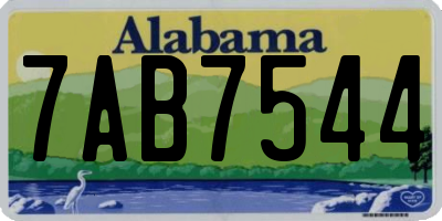 AL license plate 7AB7544
