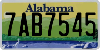AL license plate 7AB7545