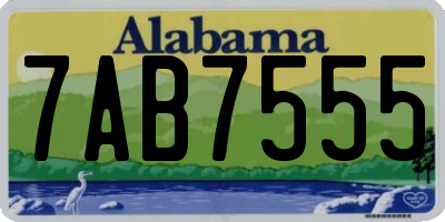 AL license plate 7AB7555